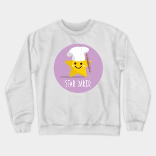 Cute Star Baker with Rolling Pin - Lilac Crewneck Sweatshirt